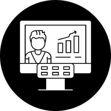 Kullanıcı Etkinliği Günlük Kaydı simgesi, vektör illüstrasyonu basit tasarım