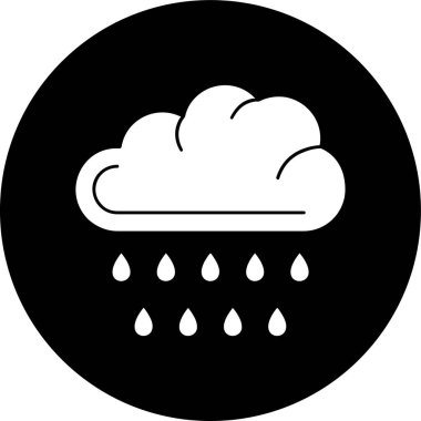yağmur simgesi, vektör illüstrasyonu basit tasarım