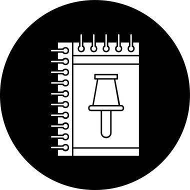 Note icon, vector illustration simple design