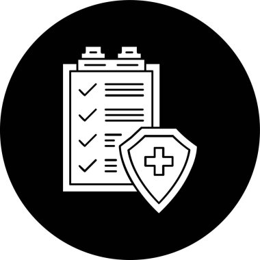 Tıbbi Kayıt simgesi, vektör illüstrasyonu basit tasarım