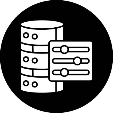 veritabanı simgesi, vektör illüstrasyonu basit tasarım