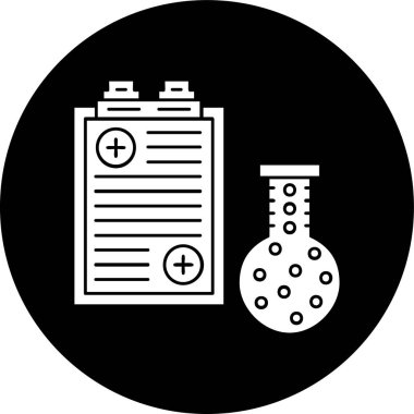 Bilim Raporu simgesi, vektör illüstrasyonu basit tasarım