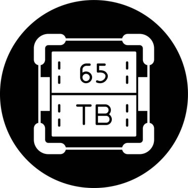 Terbiyum simgesi, vektör illüstrasyonu basit tasarım