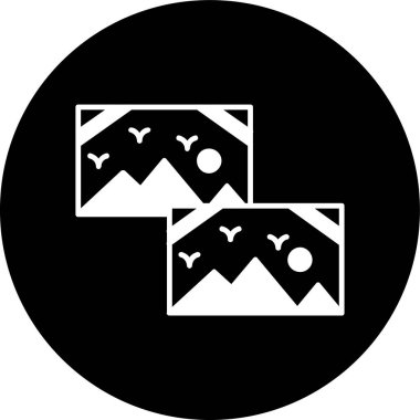 Resim simgesi, vektör illüstrasyonu basit tasarım