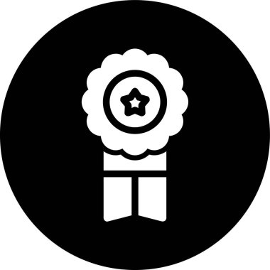 Rozet simgesi, vektör illüstrasyonu basit tasarım