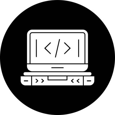 Coding icon, vector illustration simple design