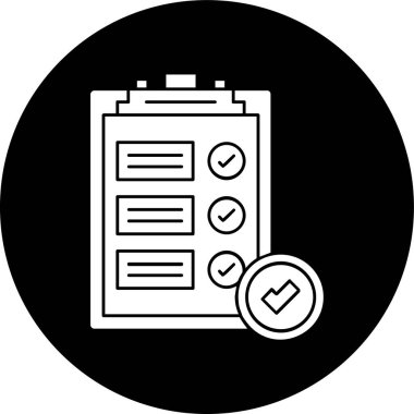 Görev simgesi, vektör illüstrasyonu basit tasarım