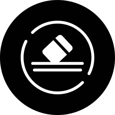 silgi simgesi, vektör illüstrasyonu basit tasarım