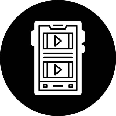 akıllı telefon simgesi, vektör illüstrasyonu basit tasarım