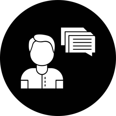 İleti simgesi, vektör illüstrasyonu basit tasarım