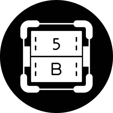 Boron simgesi, vektör illüstrasyonu basit tasarım