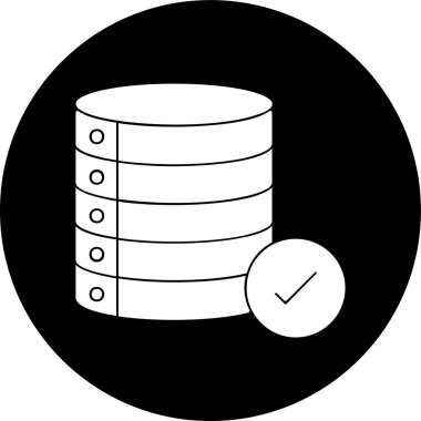 veritabanı simgesi, vektör illüstrasyonu basit tasarım