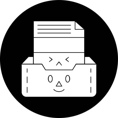 Gelen kutusu simgesi, vektör illüstrasyonu basit tasarım