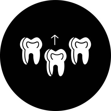 diş simgesi, vektör illüstrasyonu basit tasarım