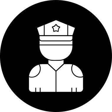 Bekçi simgesi, vektör illüstrasyonu basit tasarım