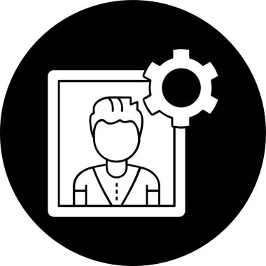 Özel Kullanıcı Rolleri simgesi, vektör illüstrasyonu basit tasarım