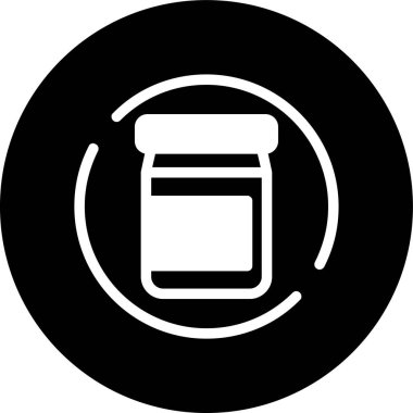 Kavanoz simgesi, vektör illüstrasyonu basit tasarım