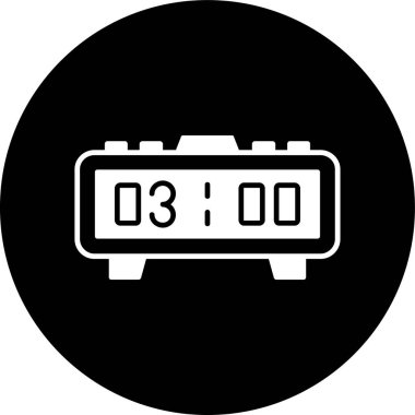 Alarm saat simgesi, vektör illüstrasyonu basit tasarım