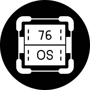 Osmiyum simgesi, vektör illüstrasyonu basit tasarım