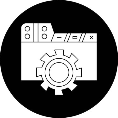 Web sayfası simgesi, vektör illüstrasyonu basit tasarım