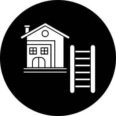 merdiven simgesi, vektör illüstrasyonu basit tasarım