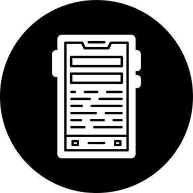 akıllı telefon simgesi, vektör illüstrasyonu basit tasarım