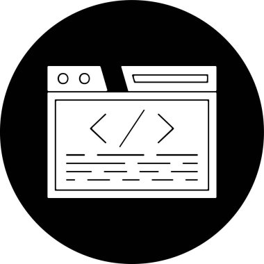 Coding icon, vector illustration simple design