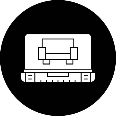 İç tasarım simgesi, vektör illüstrasyonu basit tasarım