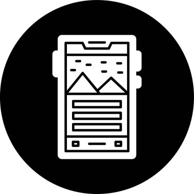 akıllı telefon simgesi, vektör illüstrasyonu basit tasarım