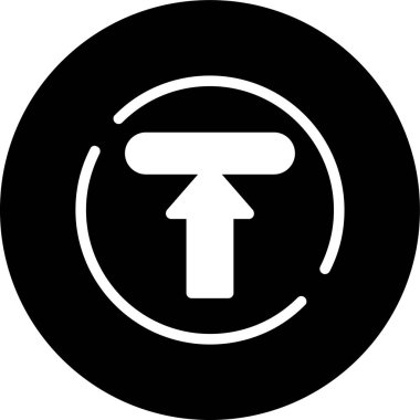 Oktan tepeye simge, vektör illüstrasyonu basit tasarım