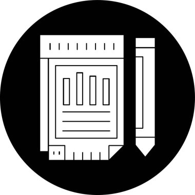 Analytics icon, vector illustration simple design