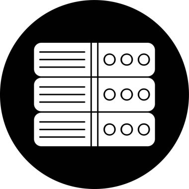 sunucu simgesi, vektör illüstrasyonu basit tasarım