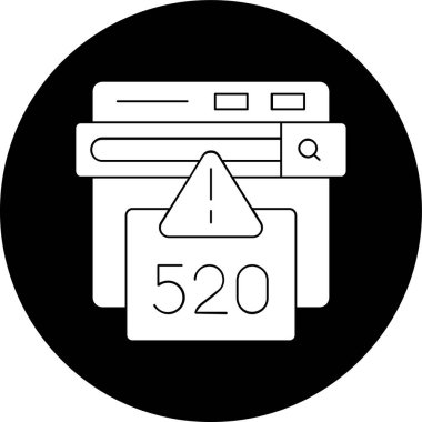 520 Hata simgesi, vektör illüstrasyonu basit tasarım