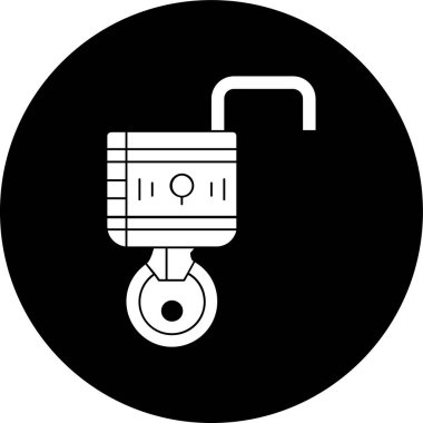 asma kilit simgesi, vektör illüstrasyonu basit tasarım