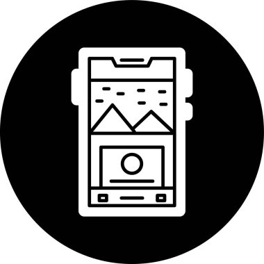 akıllı telefon simgesi, vektör illüstrasyonu basit tasarım