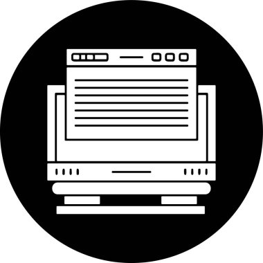 Web simgesi, vektör illüstrasyonu basit tasarım