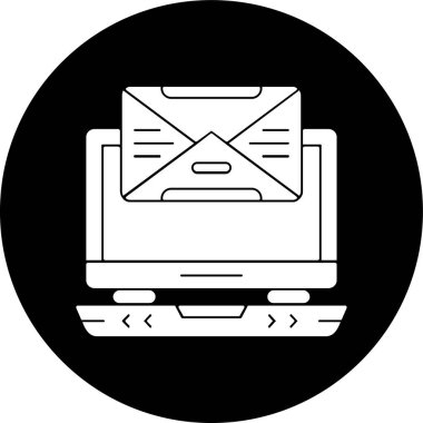 Mail icon, vector illustration simple design