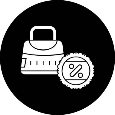 El çantaları simgesi, vektör illüstrasyonu basit tasarım