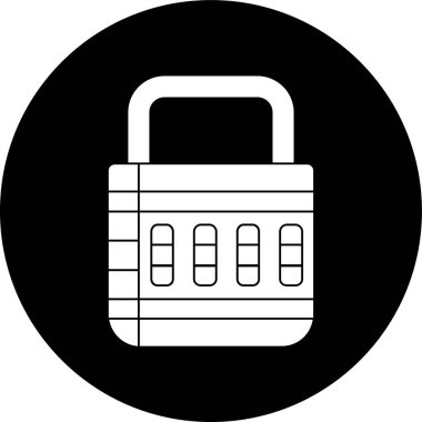 asma kilit simgesi, vektör illüstrasyonu basit tasarım