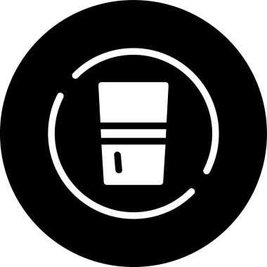 Cam simge, vektör illüstrasyonu basit tasarım