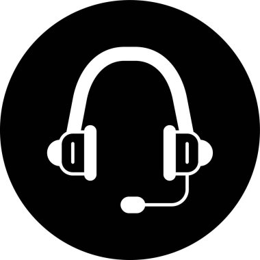 kulaklık simgesi, vektör illüstrasyonu basit tasarım