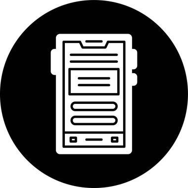 akıllı telefon simgesi, vektör illüstrasyonu basit tasarım