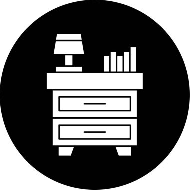 Komodin simgesi, vektör illüstrasyonu basit tasarım