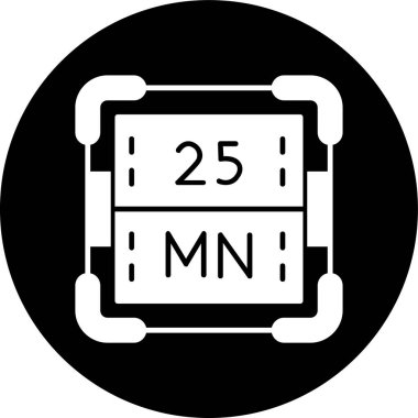 Manganez simgesi, vektör illüstrasyonu basit tasarım