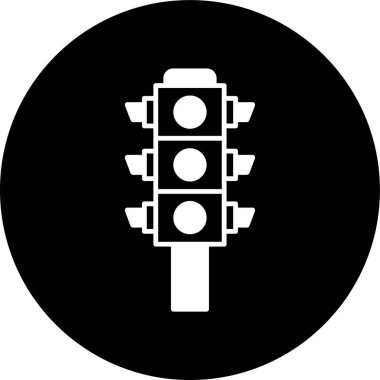 Trafik simgesi, vektör illüstrasyonu basit tasarım