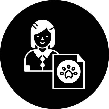 Vahşi yaşam biyoloğu ikonu, vektör illüstrasyonu basit tasarım