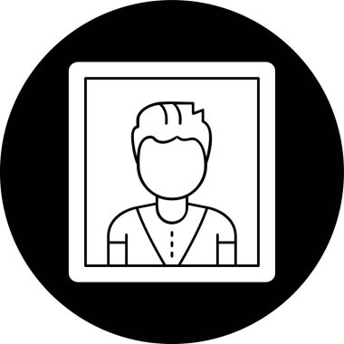 Profil Avatar simgesi, vektör illüstrasyonu basit tasarım