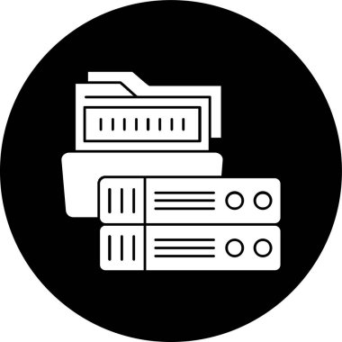 veri depolama simgesi, vektör illüstrasyonu basit tasarım