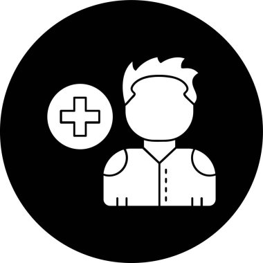 Hasta simgesi, vektör illüstrasyonu basit tasarım