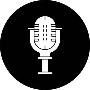 mikrofon simgesi, vektör illüstrasyonu basit tasarım